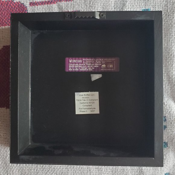 Silver Buffalo MGM Addams Family Wednesday The Series Home Wall Art, NWT - Picture 2 of 4